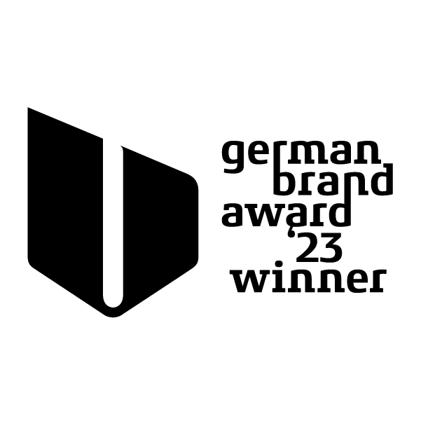Logo des German Brand Award ’23 Winner auf transparentem Hintergrund