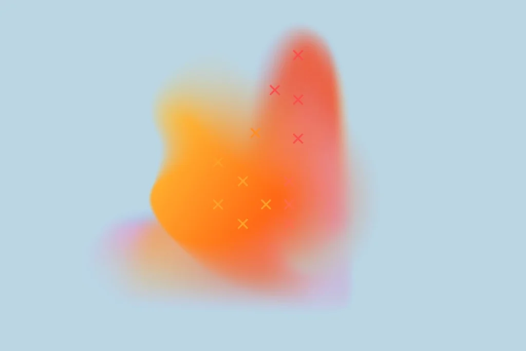 Abstraktes, weich verlaufendes Teaserbild in verschiedenen Farbtönen als visuelle Einleitung zu Social Media